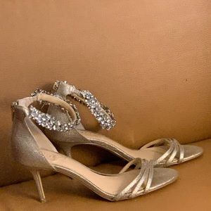 Badgley Mischa Shimmery Gold Heels
